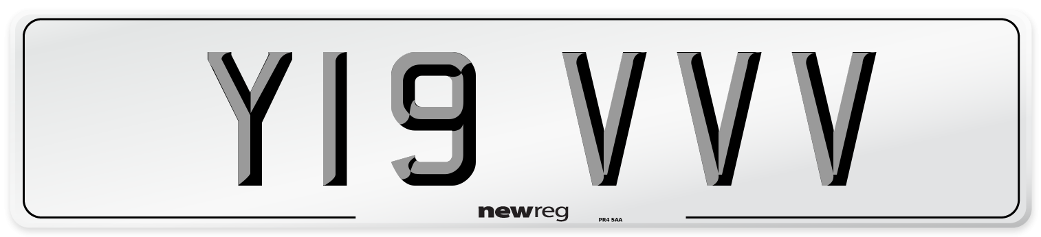 Y19 VVV Number Plate from New Reg